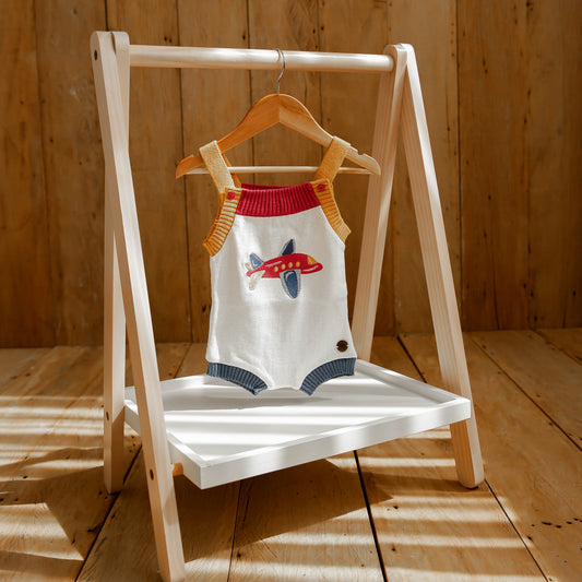 Romper Tricot Bordado Avião - Bebê e Infantil