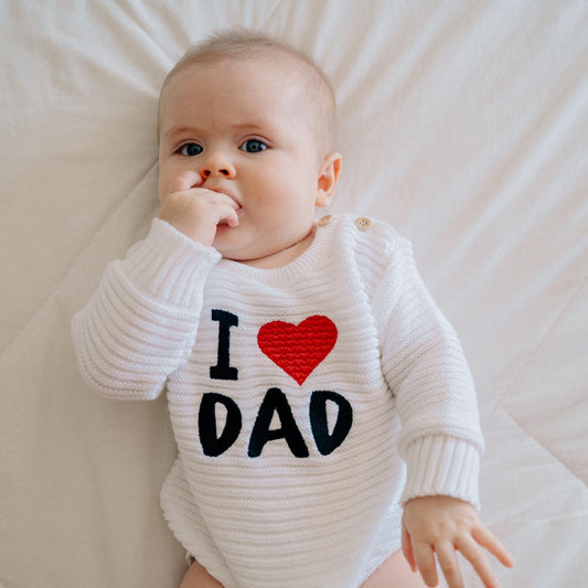 Romper Tricot “I ❤️ Dad” - Unissex