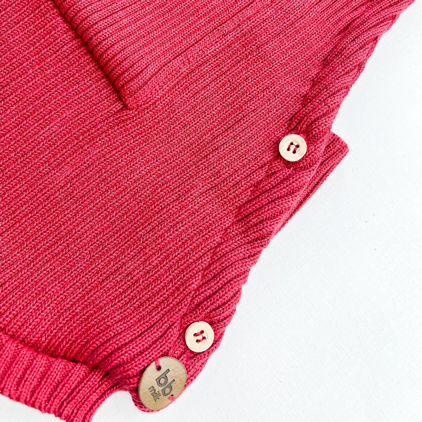 Romper em Tricot Canelado Vermelho - Bebê e Infantil