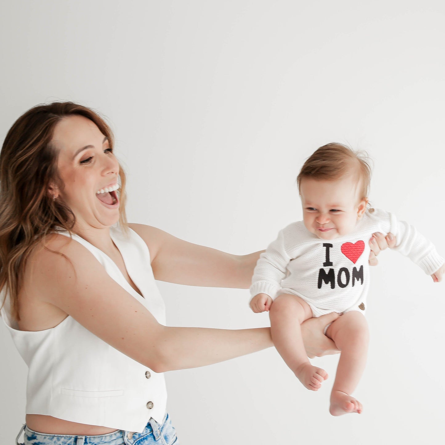 Romper Tricot “I ❤️ Mom” - Unissex