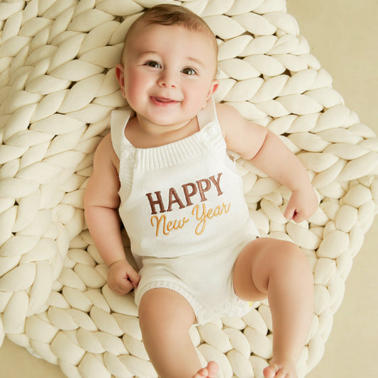 Romper Tricot Ano Novo - Unissex, Bebê e Infantil