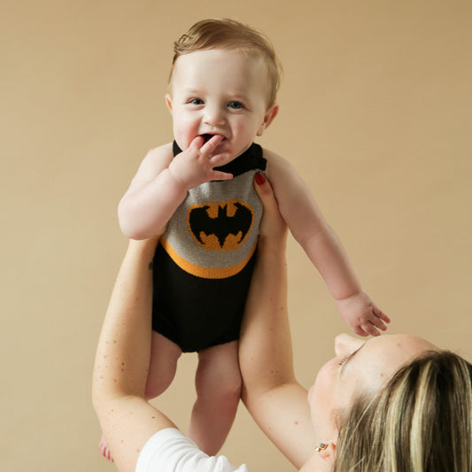 Romper Tricot Inspirado no Batman