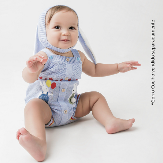 Romper Tricot Páscoa Azul - Unissex