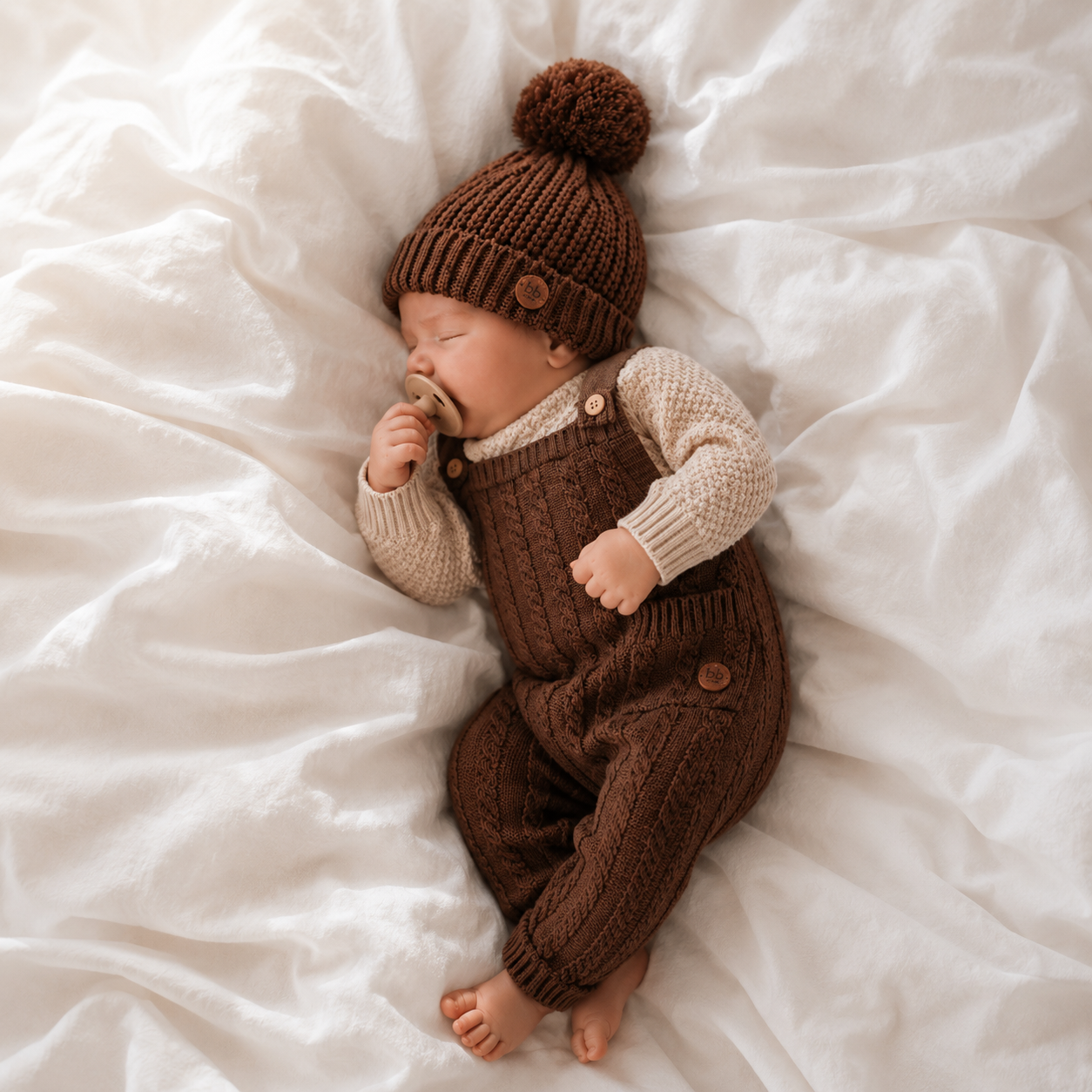 Suéter Tricot Areia Unissex - Bebê e Infantil 💛