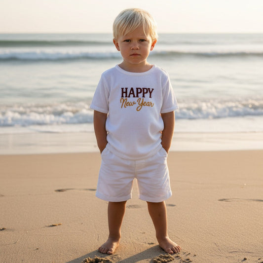 Camiseta Fio Ano Novo - Unissex, Bebê e Infantil