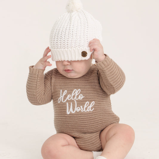 Body Tricot Bebê - Hello World