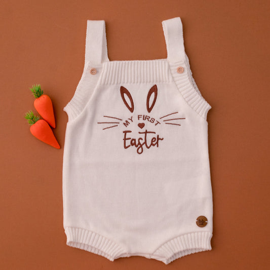Romper Tricot Minha Primeira Páscoa - Unissex, Bebê e Infantil