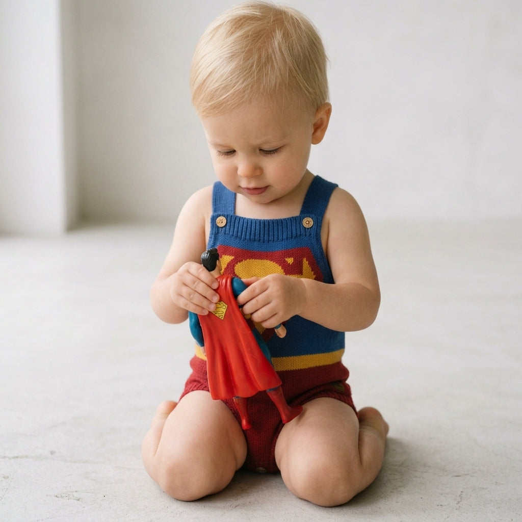 Romper Tricot Inspirado no Superman - Heróis