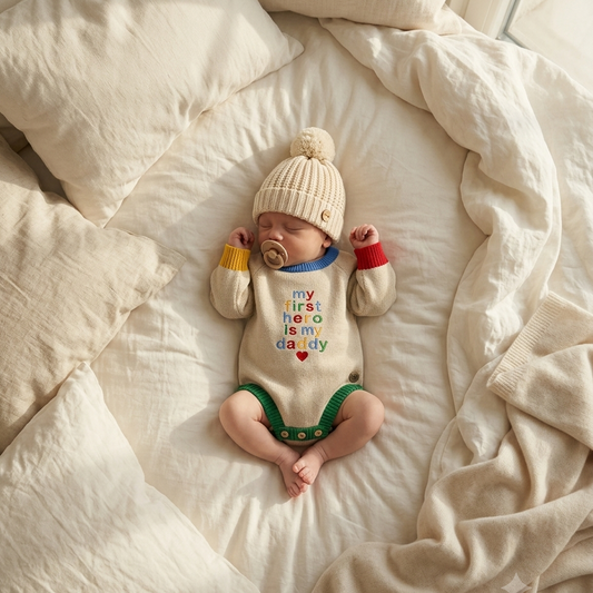 body tricô bebê, body dia dos pais bebê, roupa para dia dos pais bebê, body bordado bebê, roupa especial dia dos pais, body recém-nascido, body de tricô infantil, presente dia dos pais bebê, look dia dos pais bebê, roupa bebê 0 a 12 meses, body masculino bebê, body confortável bebê, roupa afetiva bebê, ensaio dia dos pais bebê, BB Milk.