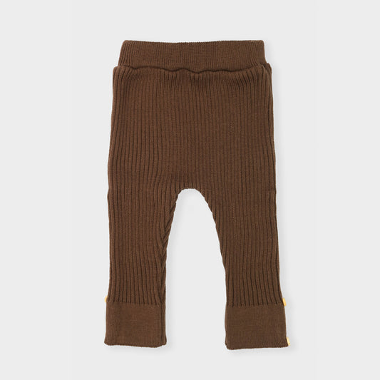 Calça Canelada Tricot - Marrom