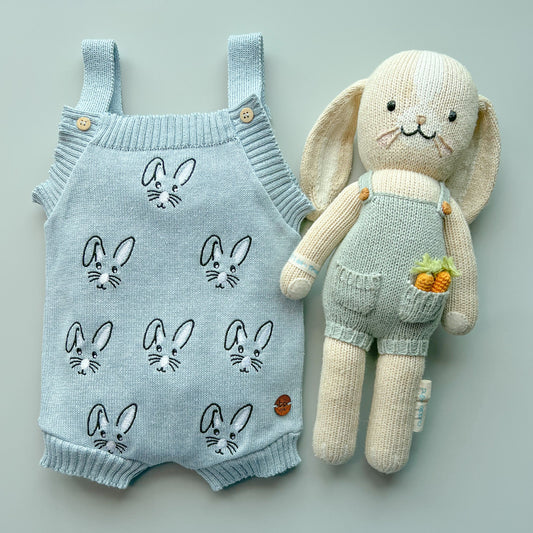 Romper Tricot Coelhinho - Unissex, Bebê e Infantil