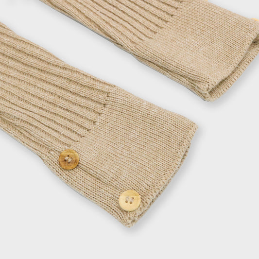 Calça Canelada Tricot - Bege - calças - bb milk