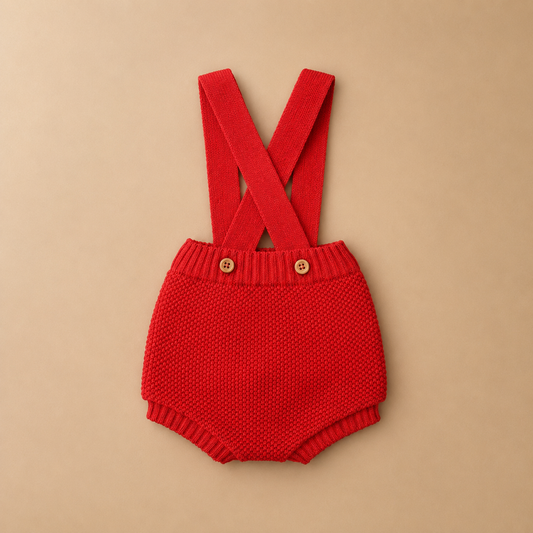 Shorts Suspensório Vermelho