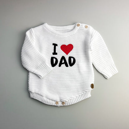 Romper Tricot “I ❤️ Dad” - Unissex