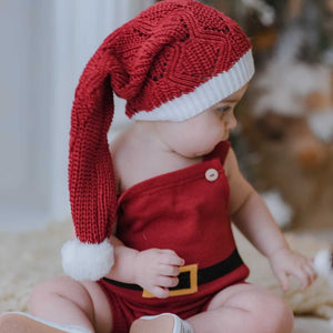 Touca Tricot Noel Natal  - Unissex, Bebê e Infantil