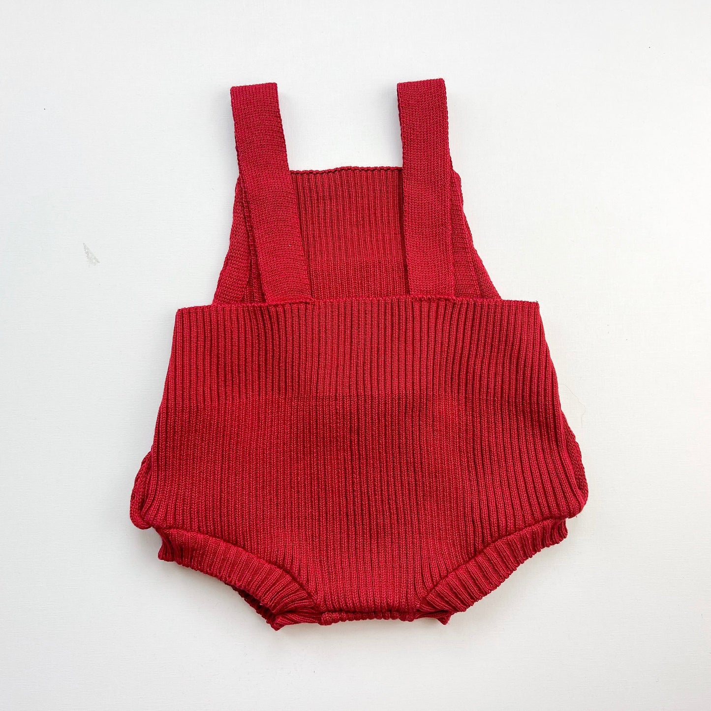 Romper em Tricot Canelado Vermelho -  Bebê e Infantil