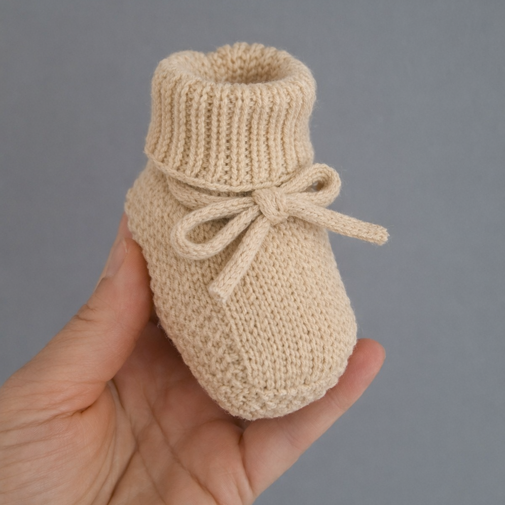 Sapatinho Tricô Maternidade