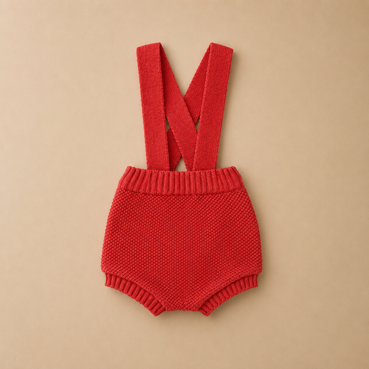 Shorts Suspensório Vermelho