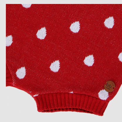 Romper Infantil em Tricô Tema Moranguinho