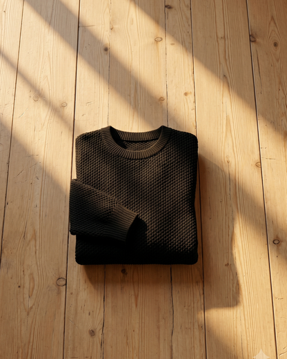Suéter Tricot Adulto Preto l Especial Dia dos Pais