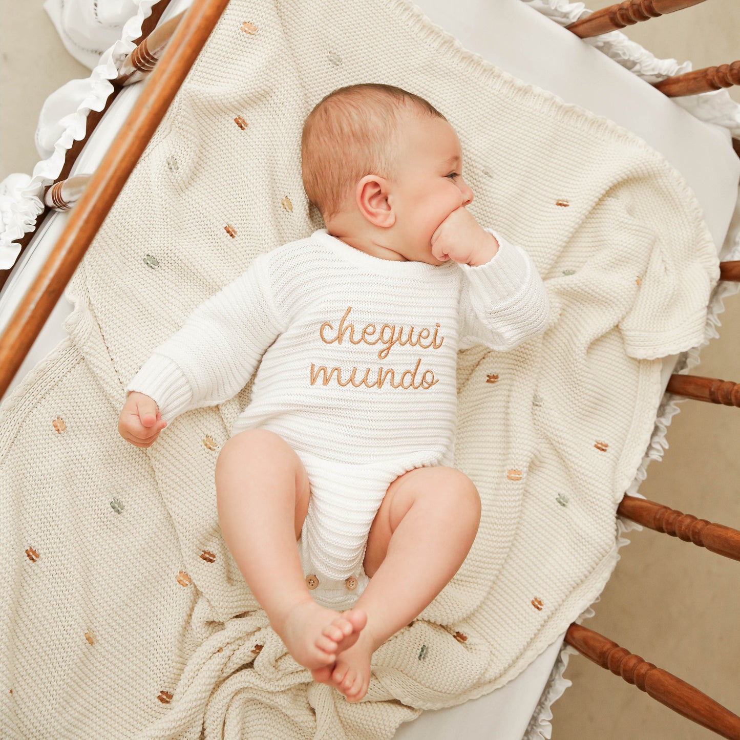 Body Tricot Bebê Milk - Cheguei Mundo