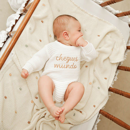 Body Tricot Bebê Milk - Cheguei Mundo