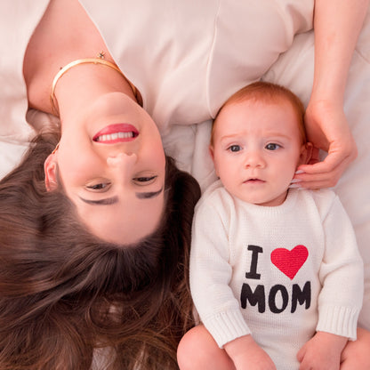 Romper Tricot “I ❤️ Mom” - Unissex