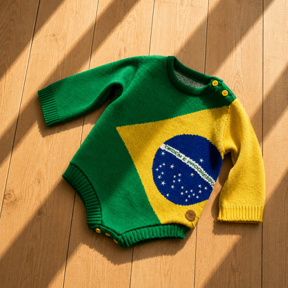 4° LOTE Body Tricot Bordado Brasil | Coleção Copa