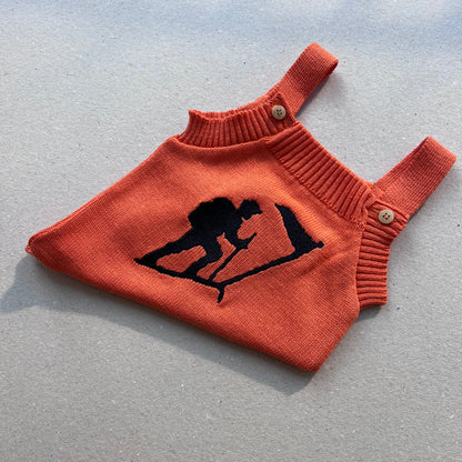 Romper Tricot Bordado Montanha LGND - Laranja