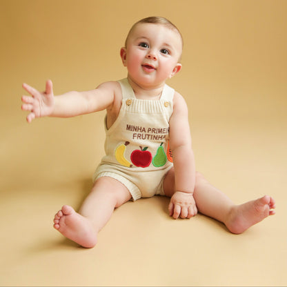 Romper Tricot Minha Primeira Frutinha
