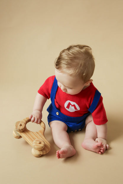 Romper Tricot Inspirado no Mario Bros