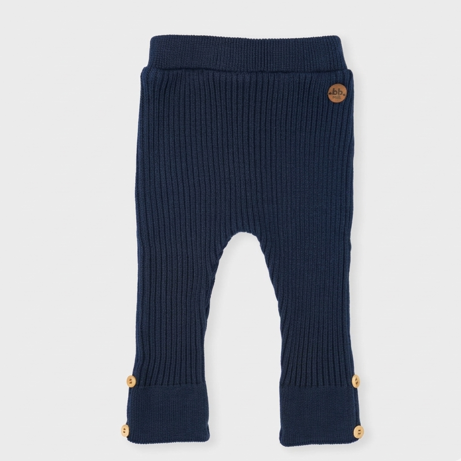 Calça Canelada Tricot - Azul