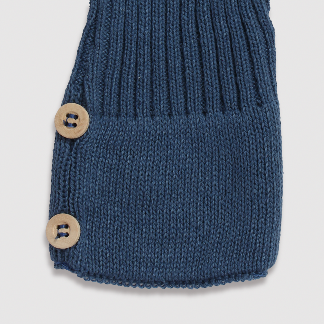 Calça Canelada Tricot - Azul Jeans