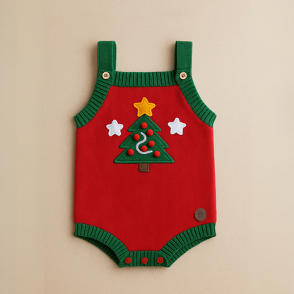 Romper Tricot Árvore de Natal - Unissex, Bebê e Infantil