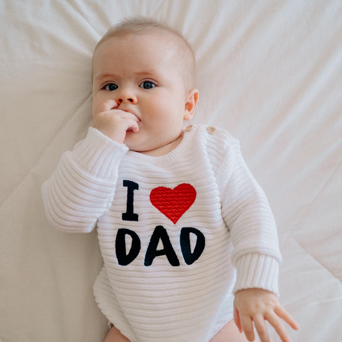 Romper Tricot “I ❤️ Dad” - Unissex