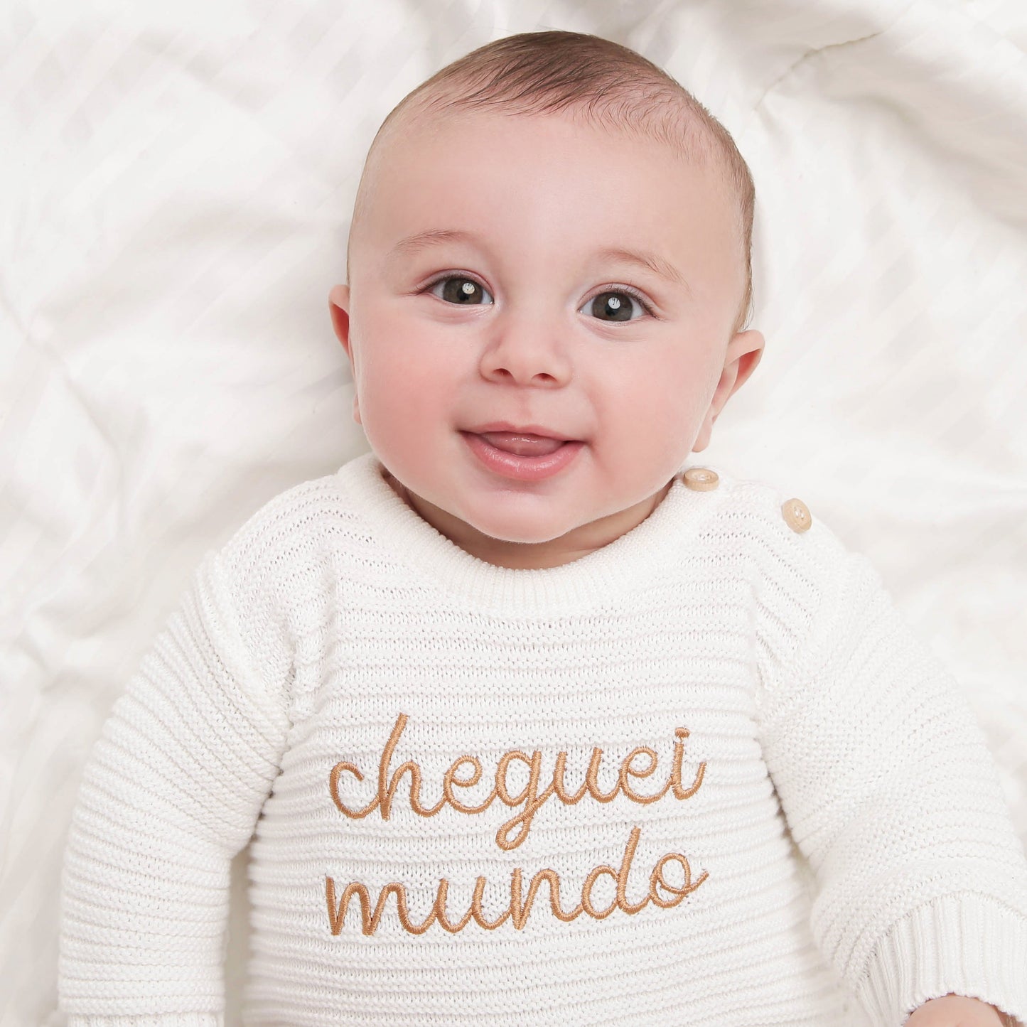 Body Tricot Bebê Milk - Cheguei Mundo