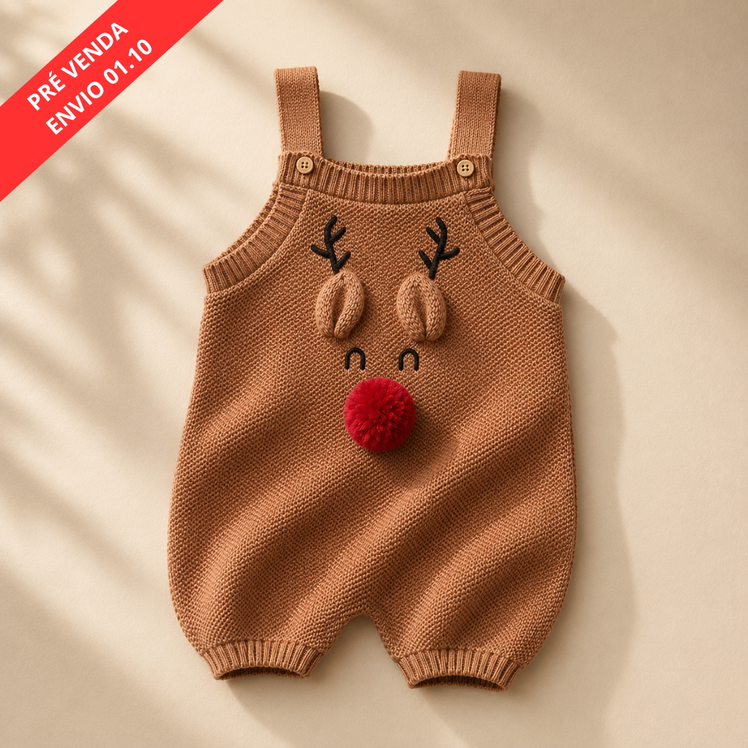 Romper Tricot Rena- Unissex, Bebê e Infantil
