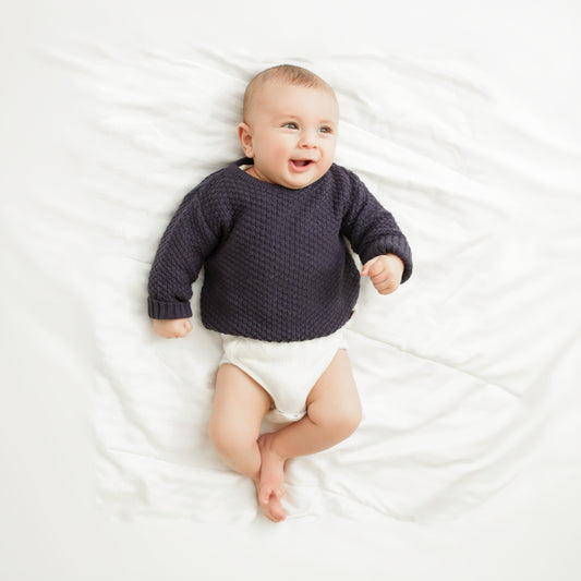 Suéter Tricot Azul Menino - Bebê e Infantil 💙