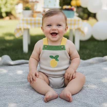 Romper Tricot Bordado Limão Siciliano - Unissex
