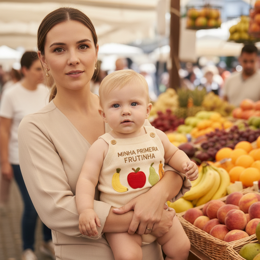 Romper Tricot Minha Primeira Frutinha