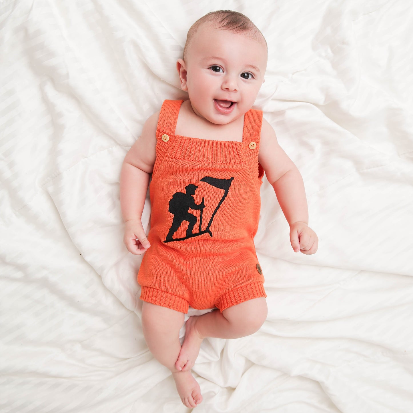 Romper Tricot Bordado Montanha LGND - Laranja