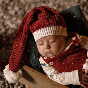 Touca Tricot Noel Natal  - Unissex, Bebê e Infantil