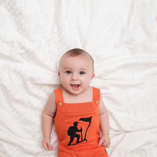 Romper Tricot Bordado Montanha LGND - Laranja