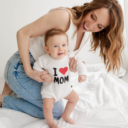Romper Tricot “I ❤️ Mom” - Unissex