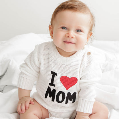 Romper Tricot “I ❤️ Mom” - Unissex
