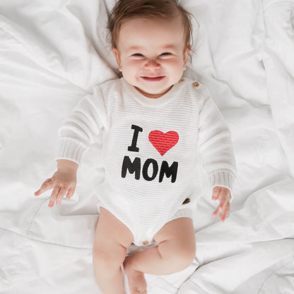 Romper Tricot “I ❤️ Mom” - Unissex