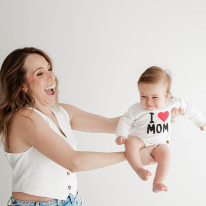 Romper Tricot “I ❤️ Mom” - Unissex