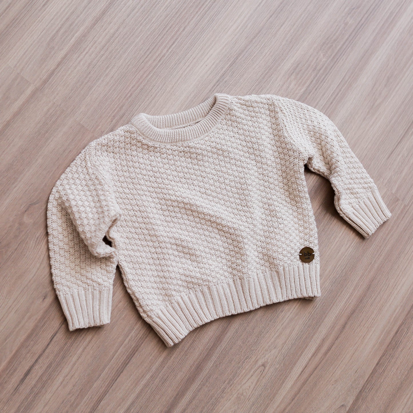 Suéter Tricot Areia Unissex - Bebê e Infantil 💛