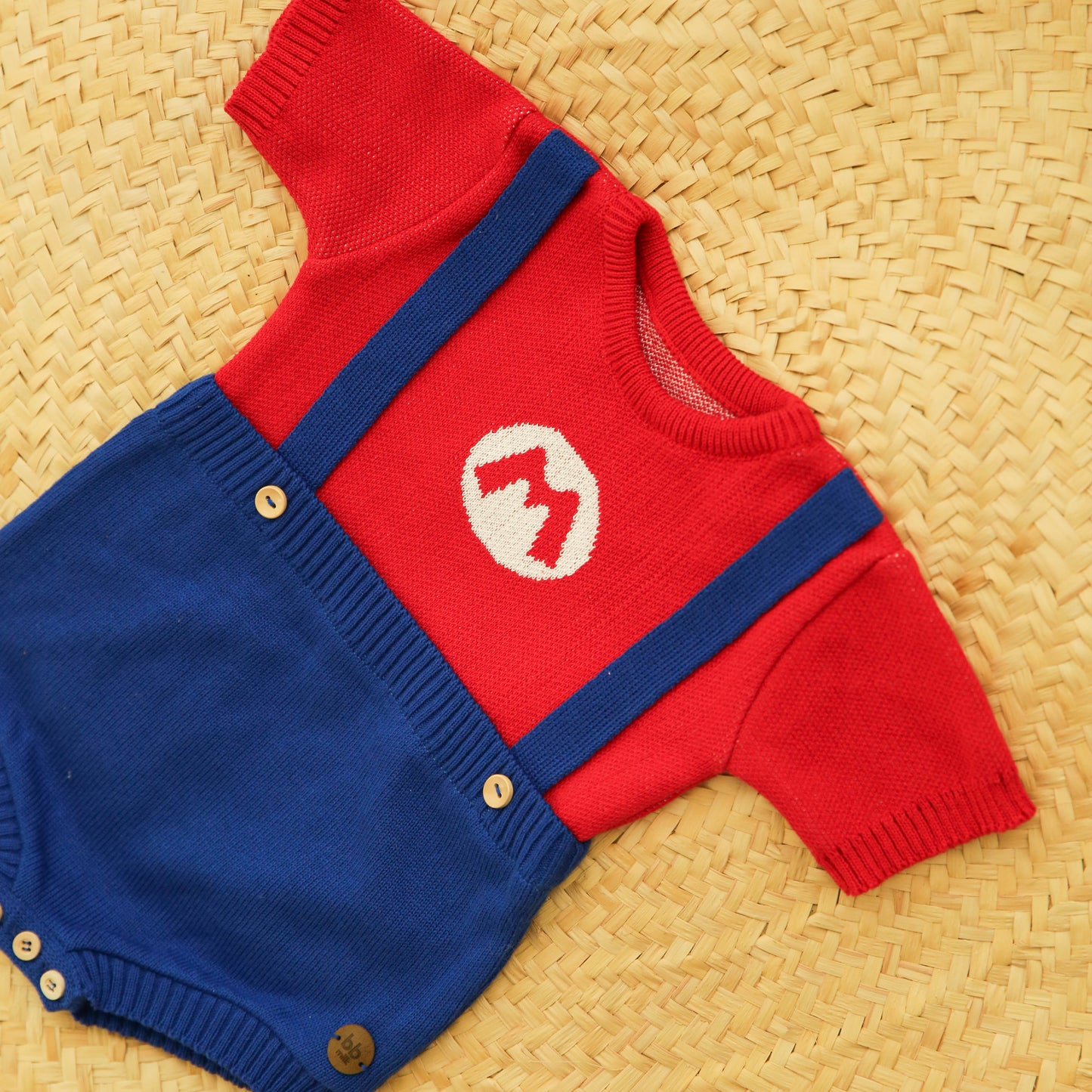 Romper Tricot Inspirado no Mario Bros