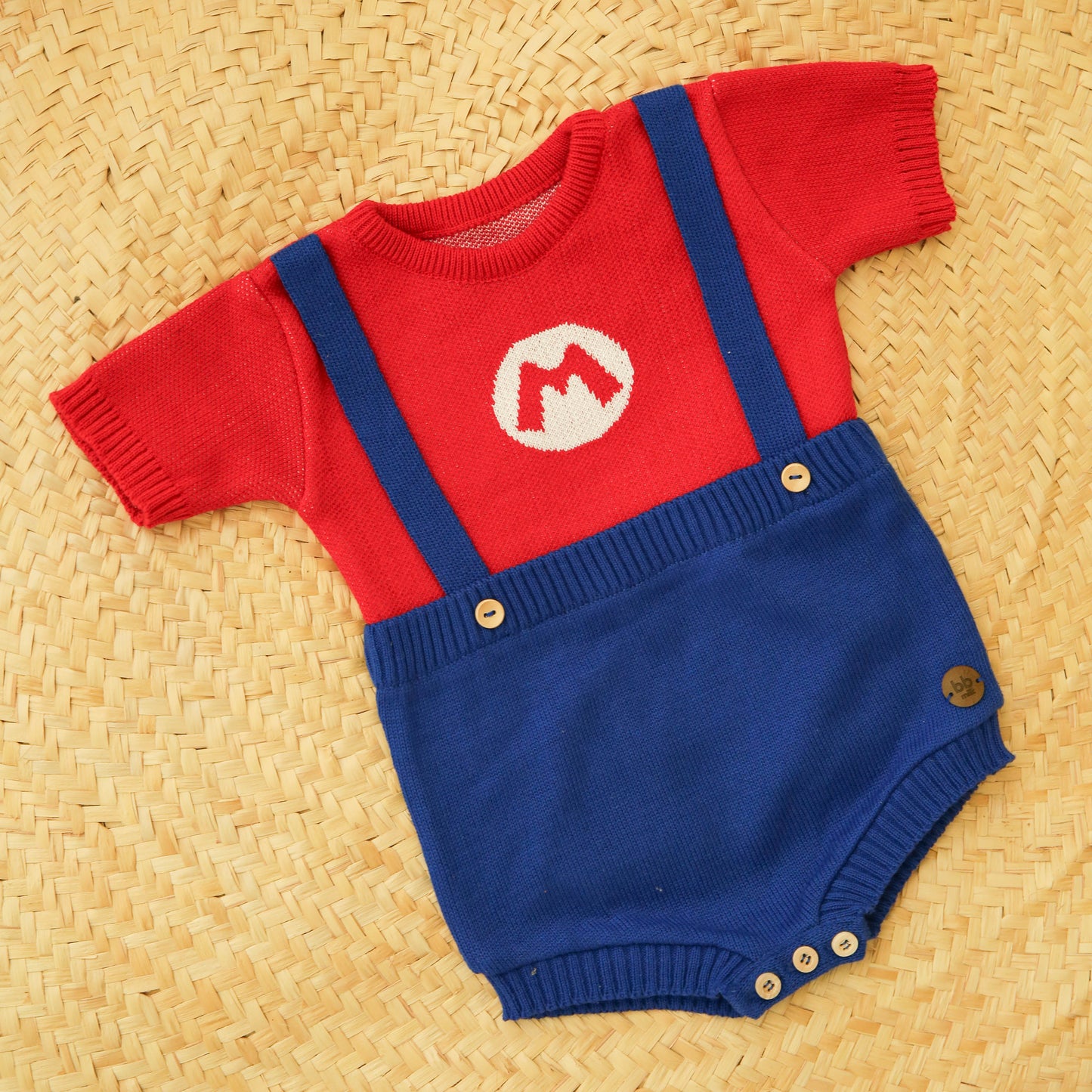 Romper Tricot Inspirado no Mario Bros